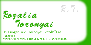 rozalia toronyai business card